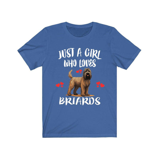 Just A Girl Who Loves Briards Dogs Shirt - Briard print design