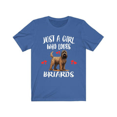 Just A Girl Who Loves Briards Dogs Shirt - Briard print design