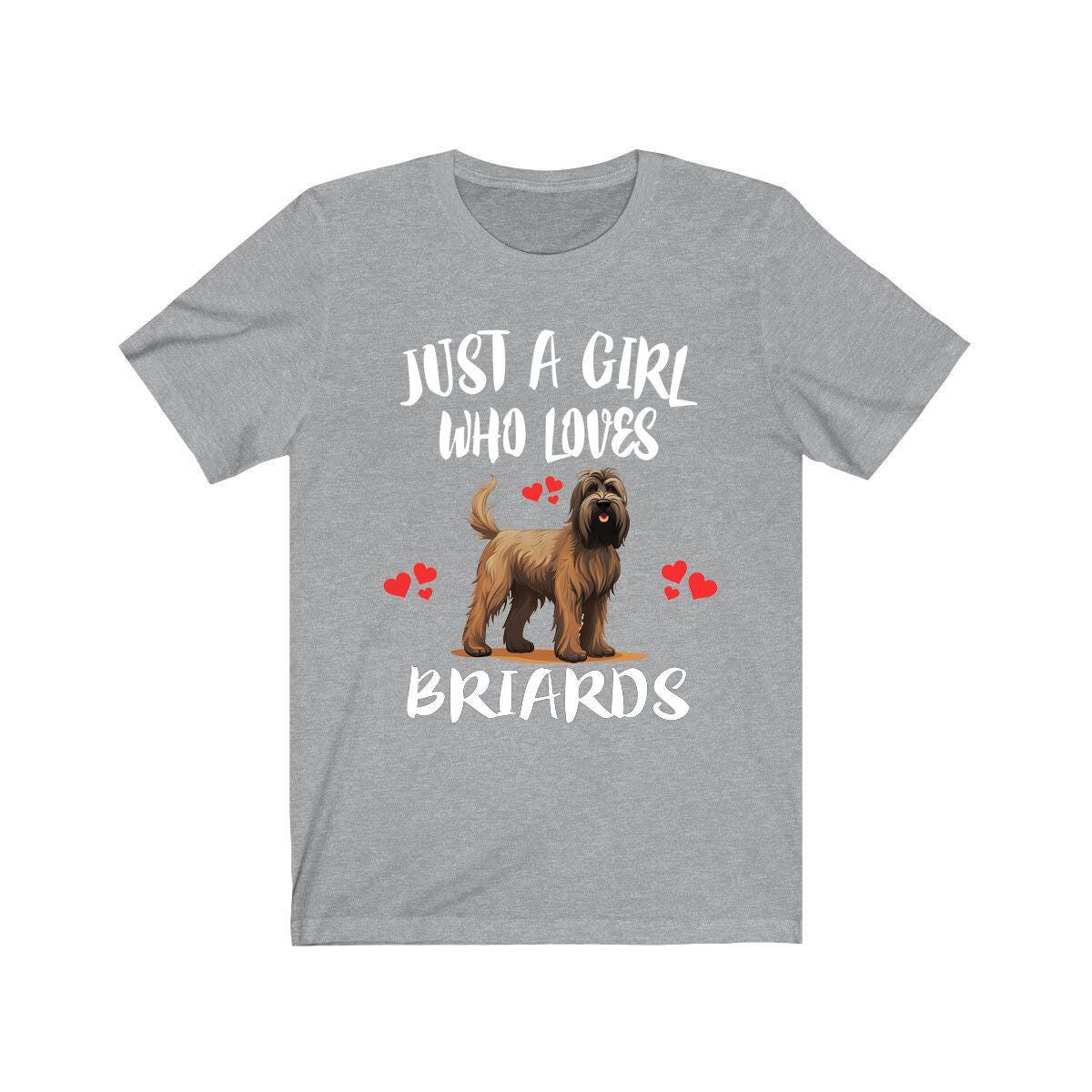 Just A Girl Who Loves Briards Shirt, Dog Lover Shirt, Briard Dog, Animal Toddler Infant Kids Gift T-Shirt Image 3