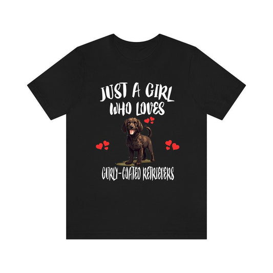 Curly Coated Retriever T-Shirt for Girls - curly coated retriever print design