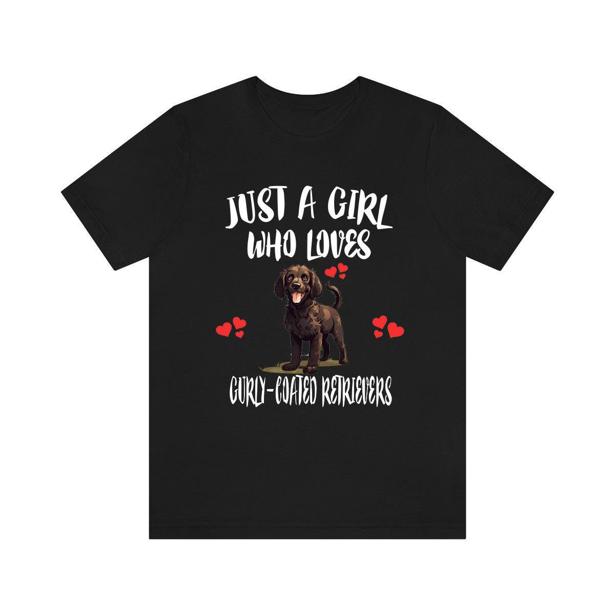 Curly Coated Retriever T-Shirt for Girls - curly coated retriever print design
