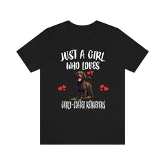 Curly Coated Retriever T-Shirt for Girls - curly coated retriever print design