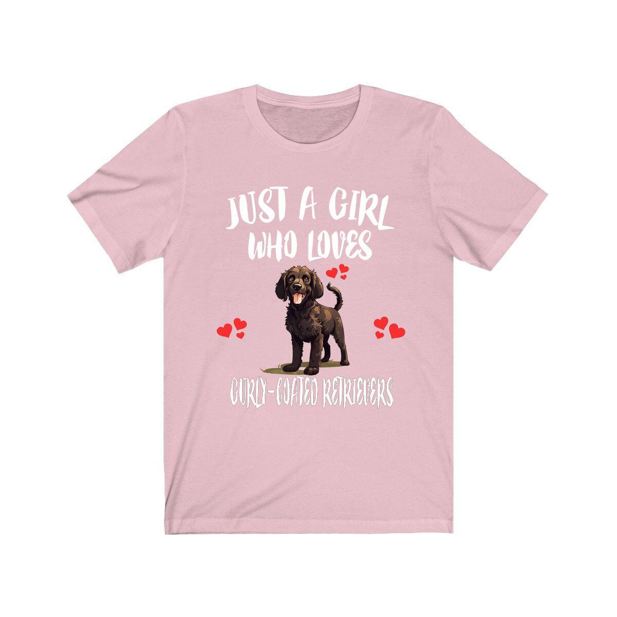 Just A Girl Who Loves Curly Coated Retrievers Shirt, Dog Lover Shirt, Curly Coated Retriever Dog, Animal Toddler Infant Kids Gift T-Shirt Image 1