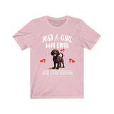 Just A Girl Who Loves Curly Coated Retrievers Shirt, Dog Lover Shirt, Curly Coated Retriever Dog, Animal Toddler Infant Kids Gift T-Shirt Image 1