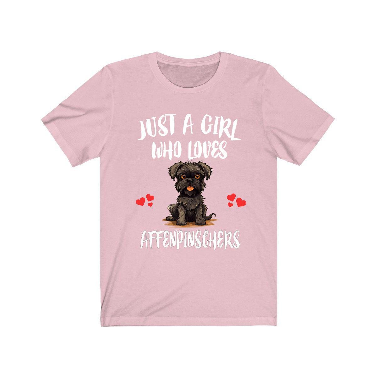 Just A Girl Loves Affenpinschers Shirt, Dog Lover Shirt, Affenpinschers Dog, Animal Toddler Infant Kids Gift T-Shirt Image 4