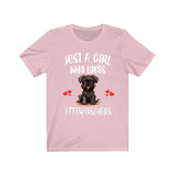 Just A Girl Loves Affenpinschers Shirt, Dog Lover Shirt, Affenpinschers Dog, Animal Toddler Infant Kids Gift T-Shirt Image 4
