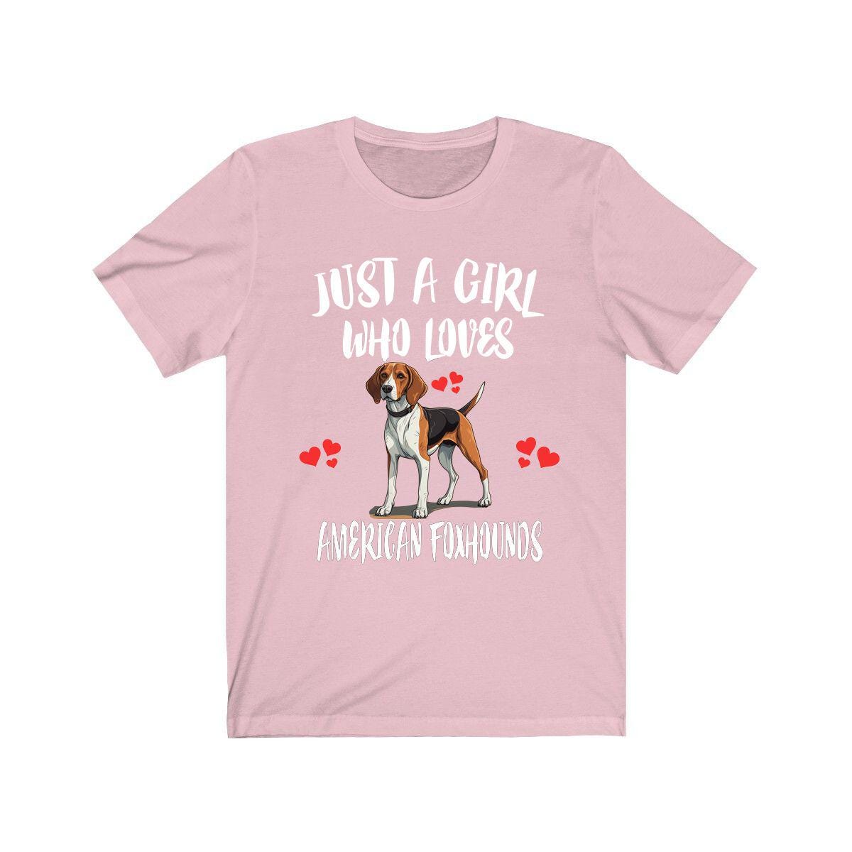 Just A Girl Who Loves American Foxhounds Shirt, Dog Lover Shirt, American Foxhound Dog, Animal Toddler Infant Kids Gift T-Shirt Image 4