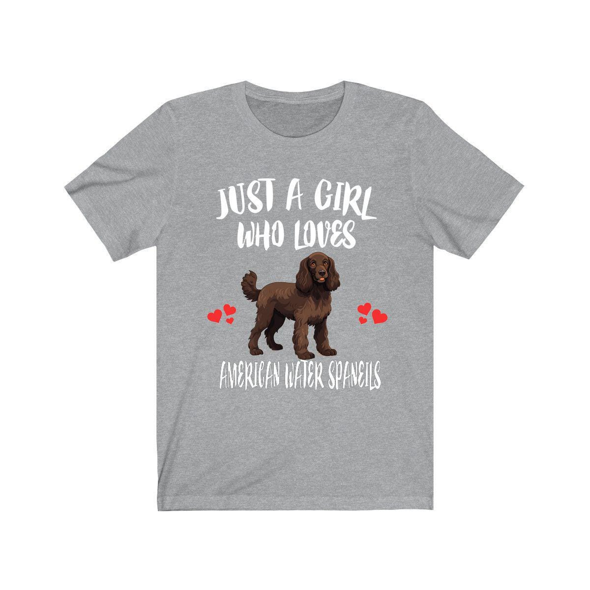 Just A Girl Who Loves American Water Spaniels Shirt, Dog Lover Shirt, American Water Spaniel Dog, Animal Toddler Infant Kids Gift T-Shirt Image 1