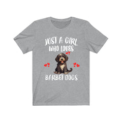Barbet Dog T-Shirt for Girls - barbet dog print design