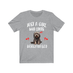 Bergamasco Sheepdog T-Shirt for Girls - bergamasco print design