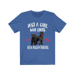 Black Russian Terrier T-Shirt for Girls - black russian terrier print design