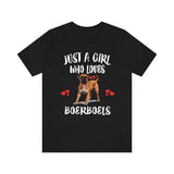 Just A Girl Who Loves Boerboels Shirt, Dog Lover Shirt, Boerboel Dog, Animal Toddler Infant Kids Gift T-Shirt Image 1