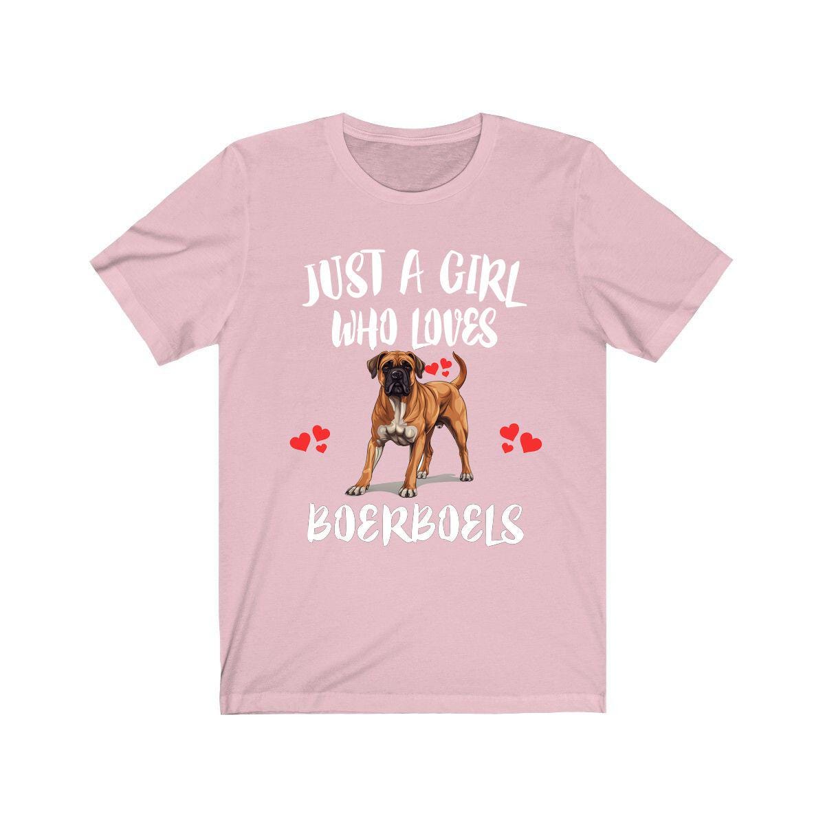 Just A Girl Who Loves Boerboels Shirt, Dog Lover Shirt, Boerboel Dog, Animal Toddler Infant Kids Gift T-Shirt Image 4
