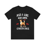 Just A Girl Who Loves Canaan Dogs Shirt, Dog Lover Shirt, Canaan Dog, Animal Toddler Infant Kids Gift T-Shirt Image 1