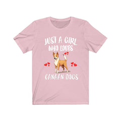 Canaan Dog T-Shirt for Girls - canaan dog print design
