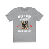 Just A Girl Who Loves Cesky Terriers Shirt, Dog Lover Shirt, Cesky Terrier Dog, Animal Toddler Infant Kids Gift T-Shirt Image 3