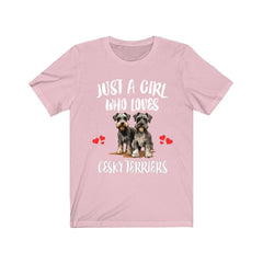 Cesky Terrier T-Shirt for Girls - cesky terrier print design