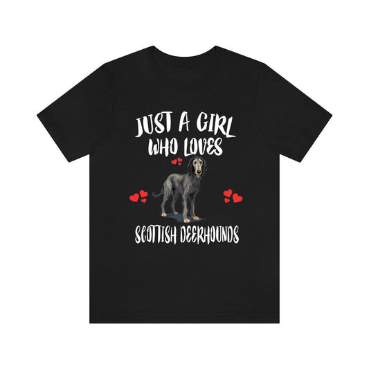 Scottish Deerhound T-Shirt for Girls - deerhound print design