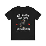 Just A Girl Who Loves Deerhounds Dog Shirt, Dog Lover Shirt, Deerhound Dog, Animal Toddler Infant Kids Gift T-Shirt Image 2