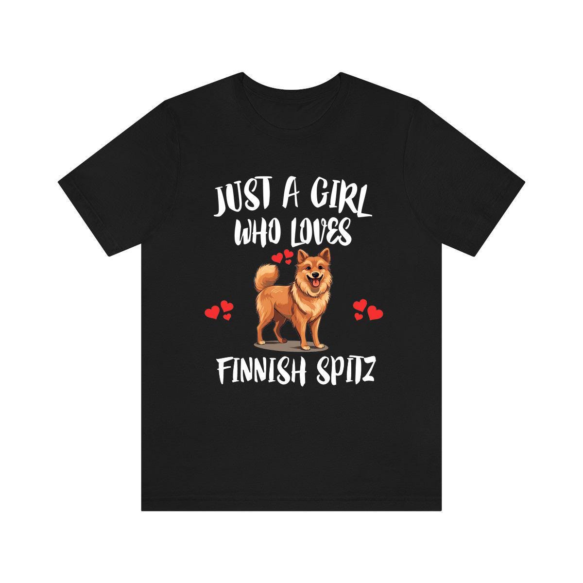 Just A Girl Who Loves Finnish Spitz Shirt, Dog Lover Shirt, Finnish Spitz Dog, Animal Toddler Infant Kids Gift T-Shirt Image 1
