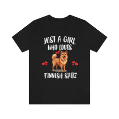 Just a girl who loves Finnish Spitz Nordic spitz dog breed tee
