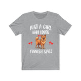 Just A Girl Who Loves Finnish Spitz Shirt, Dog Lover Shirt, Finnish Spitz Dog, Animal Toddler Infant Kids Gift T-Shirt Image 3