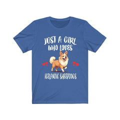 Just A Girl Who Loves Icelandic Sheepdogs Shirt - icelandic sheepdog print design