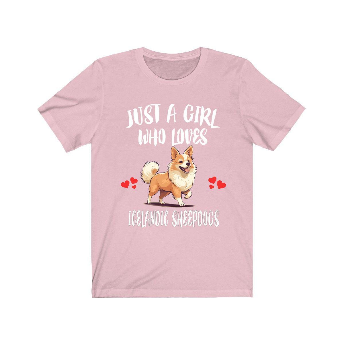 Just A Girl Who Loves Icelandic Sheepdogs Shirt, Dog Lover Shirt, Icelandic Sheepdog Dog, Animal Toddler Infant Kids Gift T-Shirt Image 4