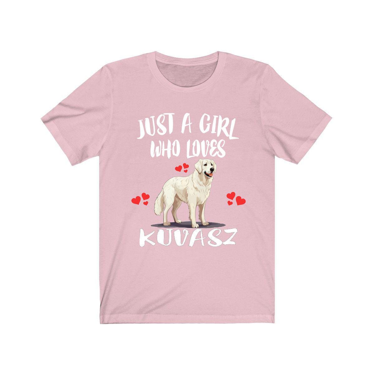 Just A Girl Who Loves Kuvasz Shirt, Dog Lover Shirt, Kuvasz Dog, Animal Toddler Infant Kids Gift T-Shirt Image 4