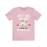 Just A Girl Who Loves Kuvasz Shirt, Dog Lover Shirt, Kuvasz Dog, Animal Toddler Infant Kids Gift T-Shirt Image 4