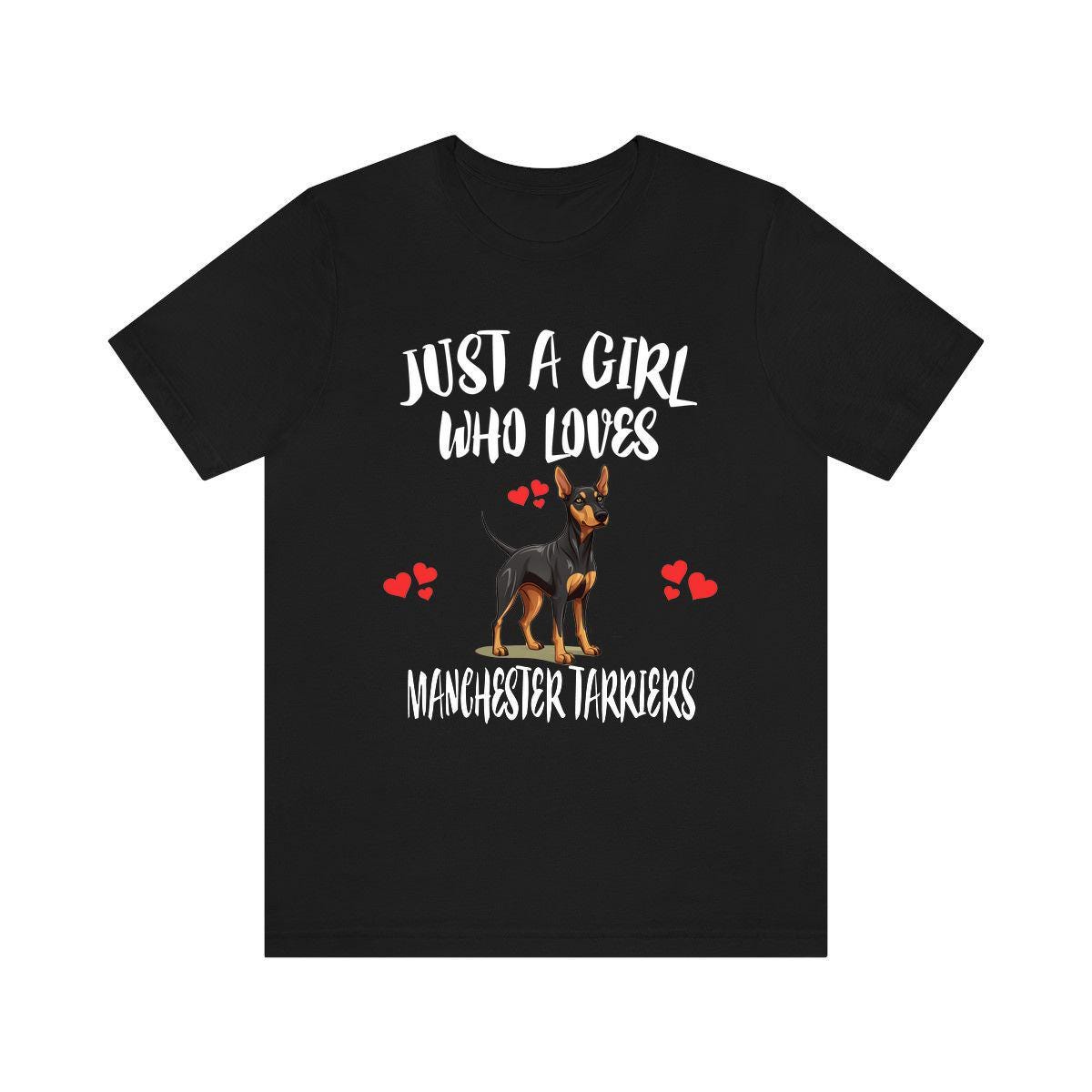Just A Girl Who Loves Manchester Terriers Shirt, Dog Lover Shirt, Manchester Terrier Dog, Animal Toddler Infant Kids Gift T-Shirt Image 2