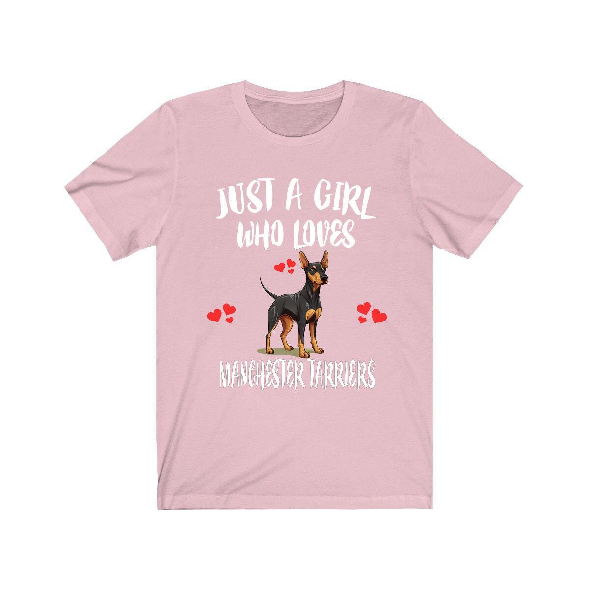 Just A Girl Who Loves Manchester Terriers Shirt, Dog Lover Shirt, Manchester Terrier Dog, Animal Toddler Infant Kids Gift T-Shirt Image 4