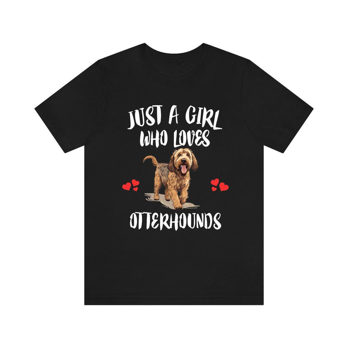 Just A Girl Who Loves Otterhounds Dogs Shirt, Dog Lover Shirt, Otterhound Dog, Animal Toddler Infant Kids Gift T-Shirt Image 1