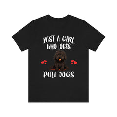 Just A Girl Who Loves Puli Dogs Shirt - puli dog print design