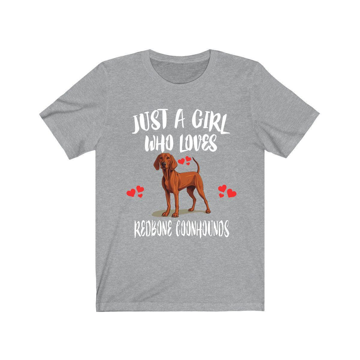 Just A Girl Who Loves Redbone Coonhounds Dogs Shirt, Dog Lover Shirt, Redbone Coonhound Dog, Animal Toddler Infant Kids Gift T-Shirt Image 1