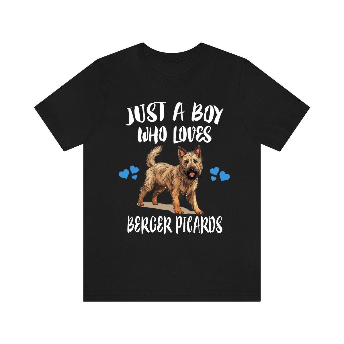 Just A Boy Who Loves Berger Picards Shirt, Dog Lover Shirt, Berger Picard Dog, Animal Toddler Infant Kids Gift T-Shirt Image 1