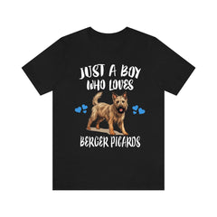 Just a boy who loves Berger Picards French herding dog breed tee