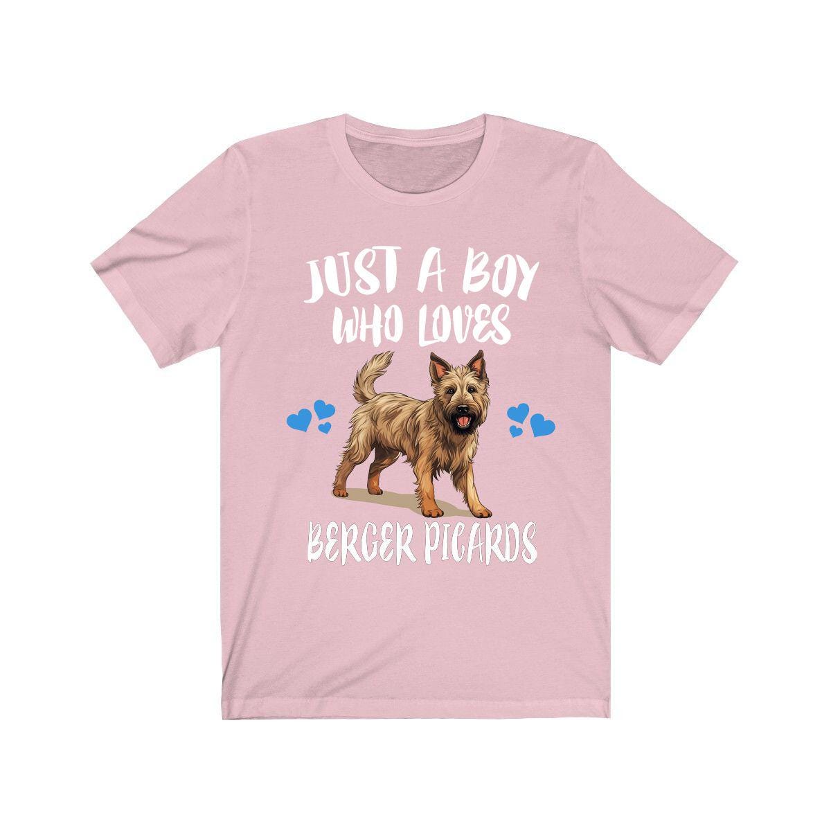 Just A Boy Who Loves Berger Picards Shirt, Dog Lover Shirt, Berger Picard Dog, Animal Toddler Infant Kids Gift T-Shirt Image 4