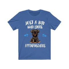 Just a boy who loves affenpinschers monkey-faced toy dog breed tee