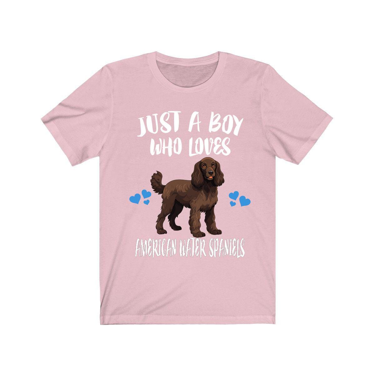 Just A Boy Who Loves American Water Spaniels Shirt, Dog Lover Shirt, American Water Spaniel Dog, Animal Toddler Infant Kids Gift T-Shirt Image 4
