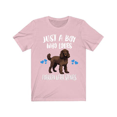 Just a boy who loves American water spaniels sporting retriever tee