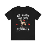 Just A Girl Who Loves Sloughis Dogs Shirt, Dog Lover Shirt, Sloughi Dog, Animal Toddler Infant Kids Gift T-Shirt Image 1