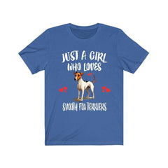 Just A Girl Who Loves Smooth Fox Terriers Shirt - smooth fox terrier print design