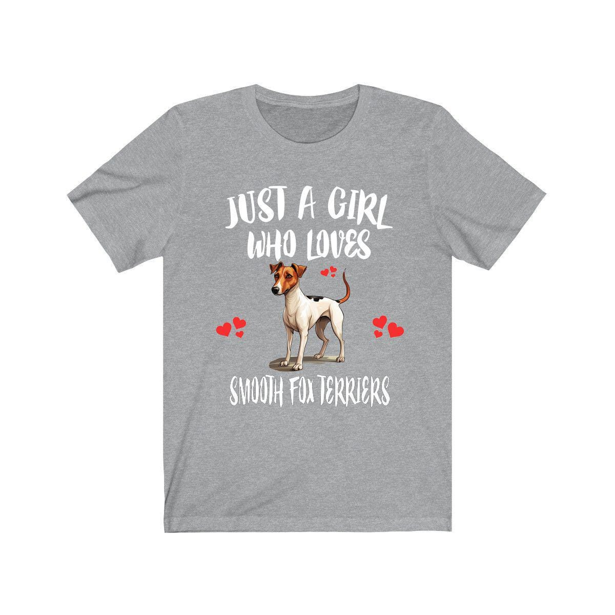 Just A Girl Who Loves Smooth Fox Terriers Dogs Shirt, Dog Lover Shirt, Smooth Fox Terrier Dog, Animal Toddler Infant Kids Gift T-Shirt Image 3