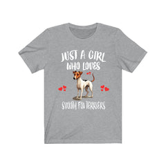 Just A Girl Who Loves Smooth Fox Terriers Shirt - smooth fox terrier print design