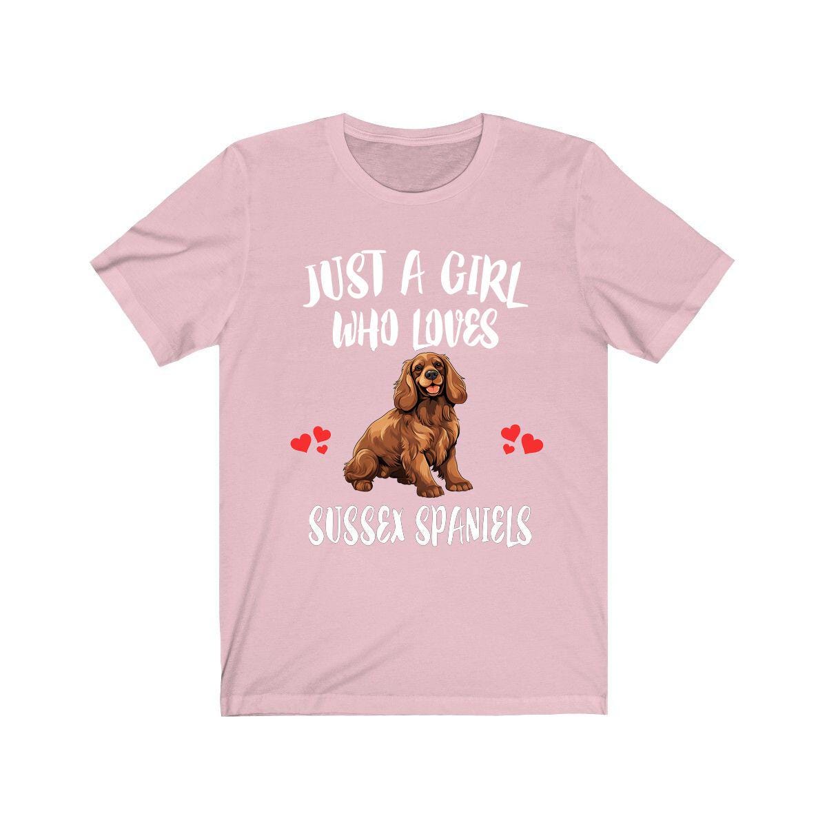 Just A Girl Who Loves Sussex Spaniel Dogs Shirt, Dog Lover Shirt, Sussex Spaniel Dog, Animal Toddler Infant Kids Gift T-Shirt Image 4