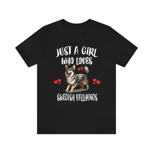 Just A Girl Who Loves Swedish Vallhunds Dogs Shirt, Dog Lover Shirt, Swedish Vallhund Dog, Animal Toddler Infant Kids Gift T-Shirt Image 2