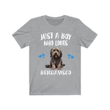 Just A Boy Who Loves Bergamasco Shirt, Dog Lover Shirt, Bergamasco Dog, Animal Toddler Infant Kids Gift T-Shirt Image 1