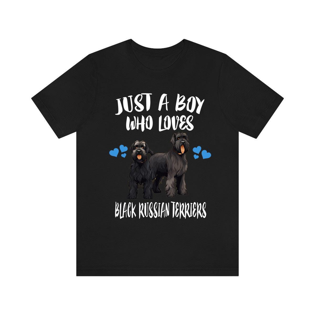 Just A Boy Who Loves Black Russian Terriers Shirt, Dog Lover Shirt, Black Russian Terrier Dog, Animal Toddler Infant Kids Gift T-Shirt Image 2