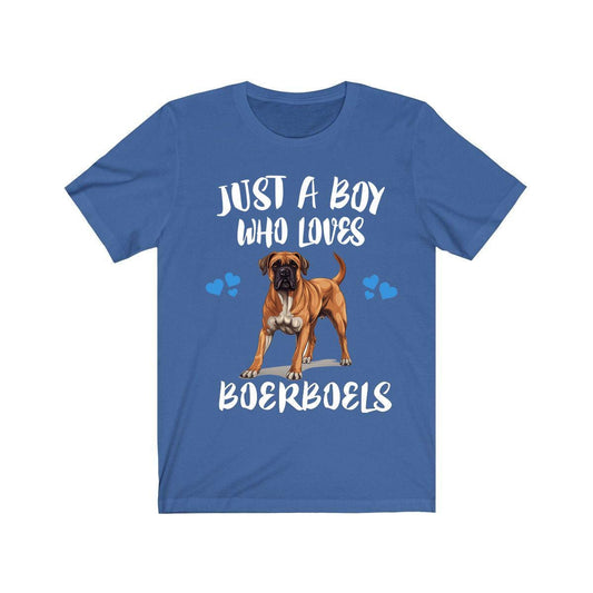 Just a boy who loves boerboels South African mastiff guardian dog tee
